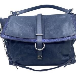 Coach Pinnacle Eva Satchelshoulder Limited Edition Satchel Blackblue Lea…